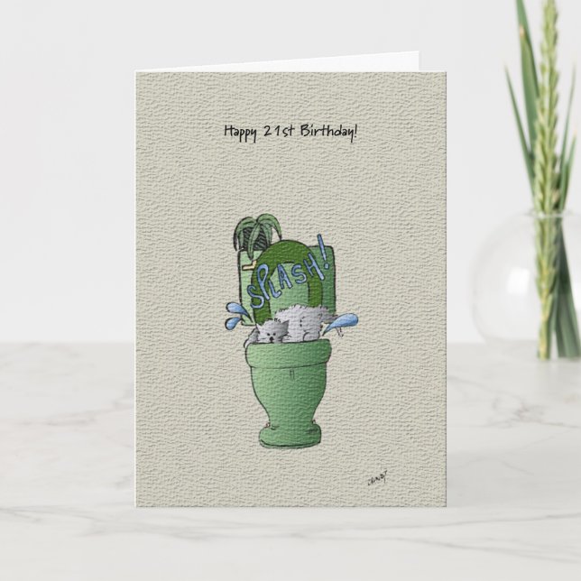 Joyeuse carte d'anniversaire du 21e anniversaire ! (Devant)