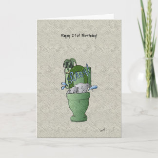 Joyeuse carte d'anniversaire du 21e anniversaire !