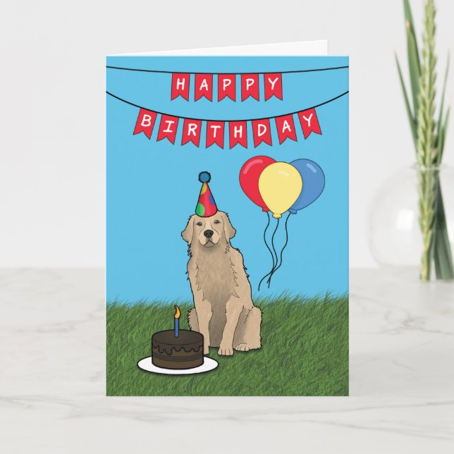 Joyeuse carte de chien d'essayeur d'or d'anniversa (Devant)