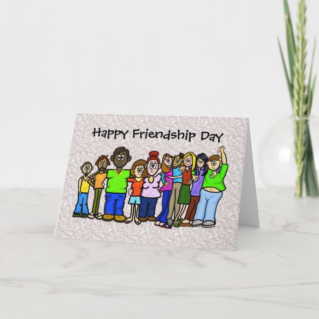 Joyeuse carte de groupe de la Journée de l'amitié  (Devant)