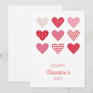 Joyeuse carte de la Saint-Valentin en forme de cœu