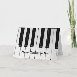 Joyeuse carte de musique pour piano clés d'anniver