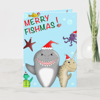 Joyeuse carte de Noël de Fishmas