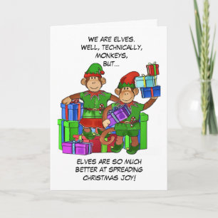 Joyeuse carte de Noël Elf