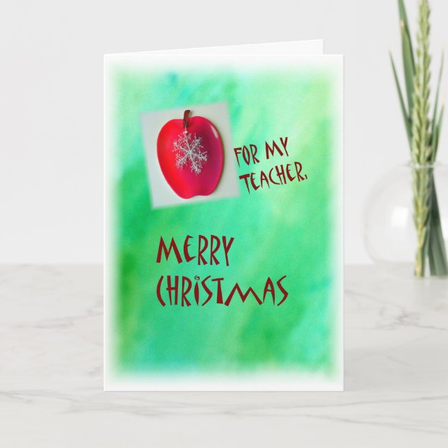 Joyeuse carte de Noël pour enseignant (Devant)