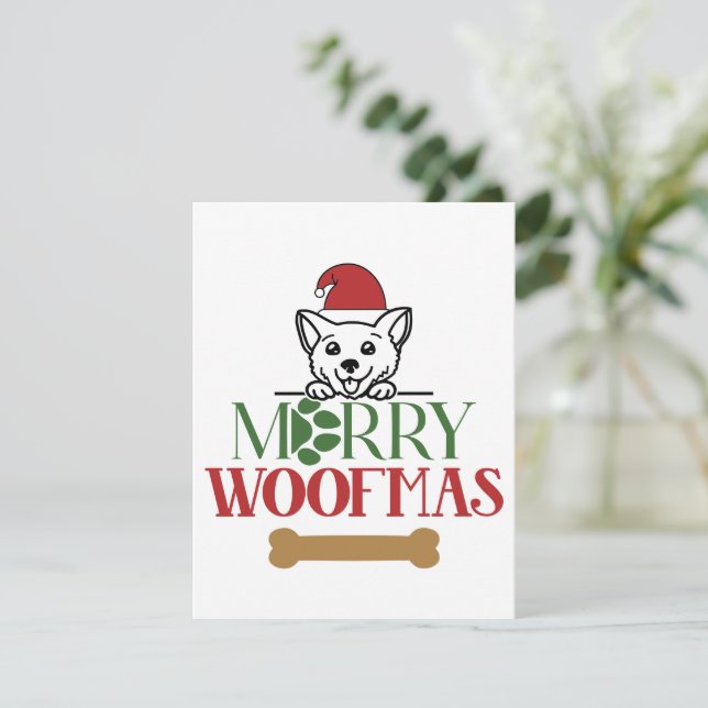 Joyeuse carte de Noël Woofmas (Debout devant)