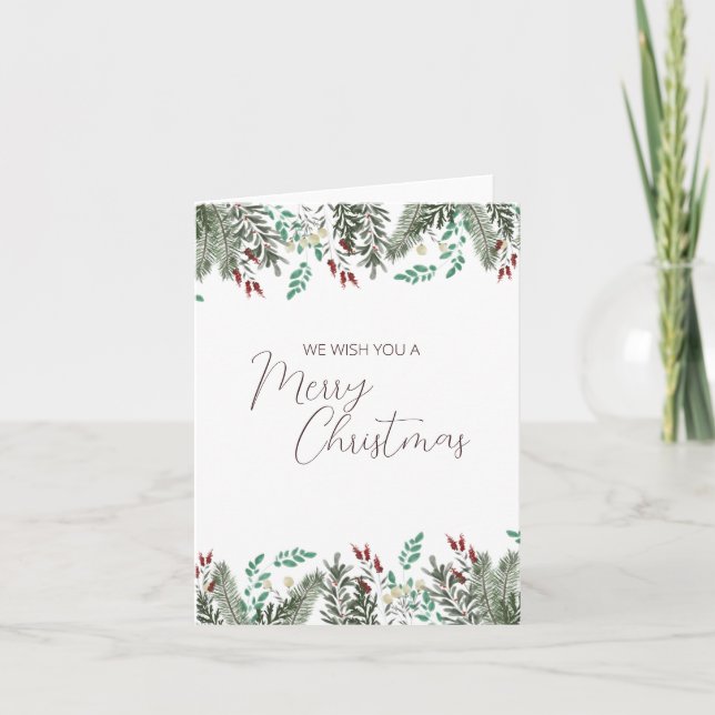 Joyeuse carte de note de Noël pliée (Devant)