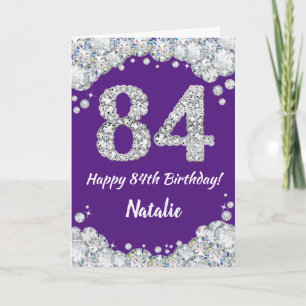 Joyeuse carte de Parties scintillant 84e anniversa
