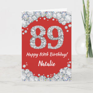 Joyeuse carte de Parties scintillant rouge et arge