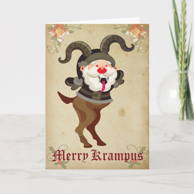 Joyeuse carte de vacances de Krampus (Devant)