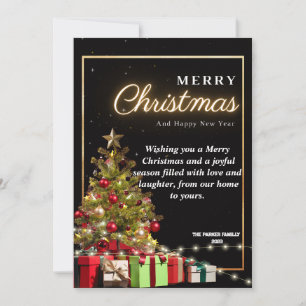Joyeuse carte de vacances père Noël Christmas