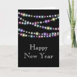 Joyeuse carte du Nouvel An pour les lumières color