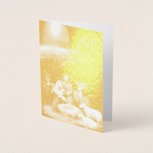 Joyeuse carte Foil de la nativité de Noël