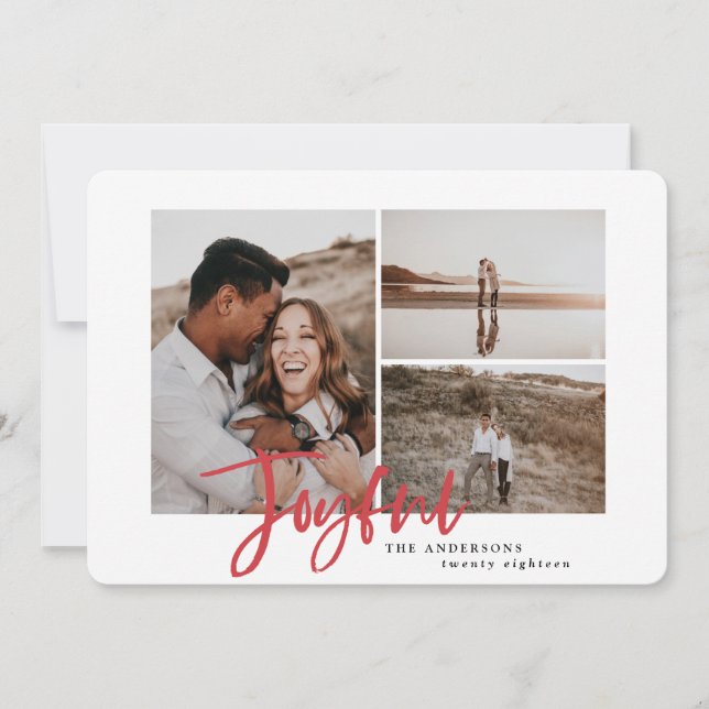 Joyeuse carte multi photo de noël (Devant)