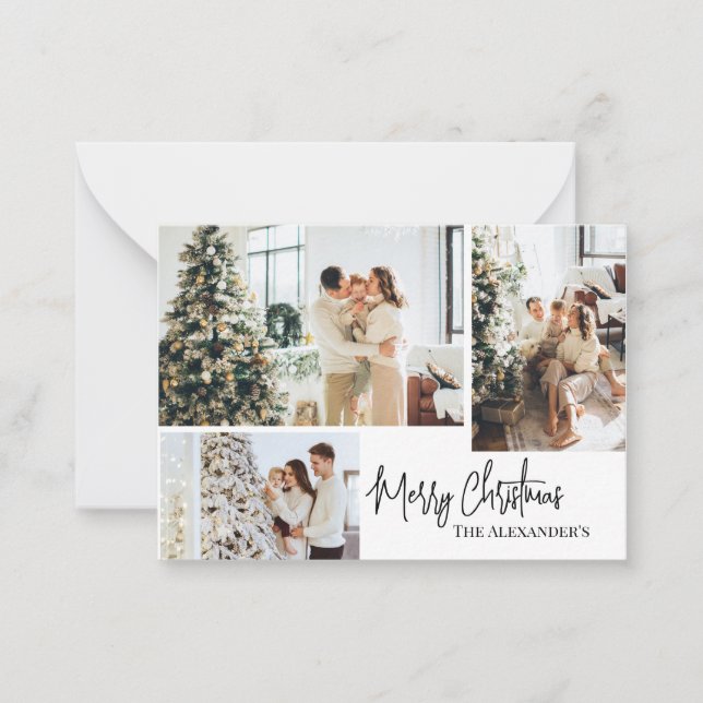 Joyeuse carte postale de famille de Noël (Devant)