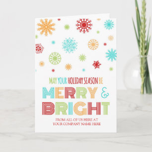 Joyeuse et lumineuse carte de Noël d'entreprise