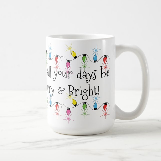 Joyeuse et lumineuse tasse de lumières de Noël (Droite)