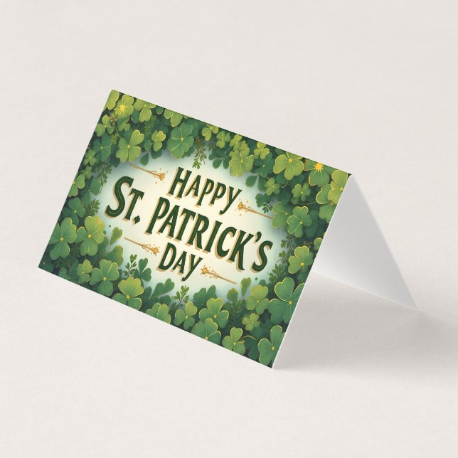 Joyeuse fête de la Saint-Patrick Art de trèfle (Front)