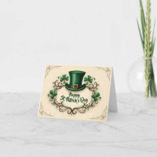 Joyeuse fête de la Saint-Patrick, modèle de trèfle