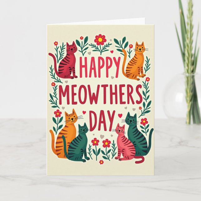 Joyeuse Fête des Chats Carte (Devant)