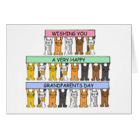 Joyeuse Fête des Grands-Parents Adorables Chats de