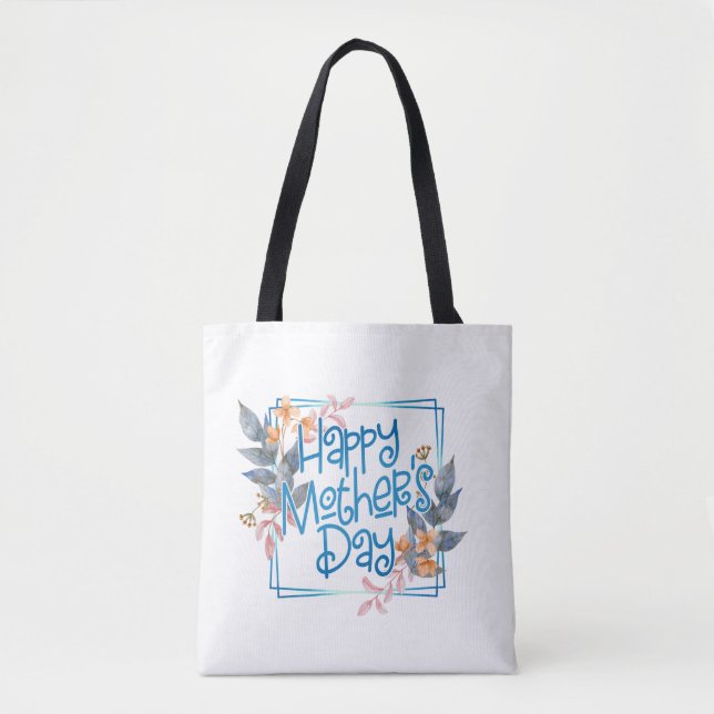 Joyeuse Fête des Mères Cadre Floral | SAC FOURRE-T (Devant)