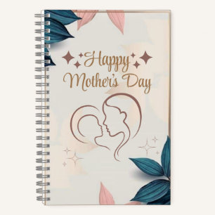 Joyeuse fête des Mères, cahier à spirale 5.5" x 8.