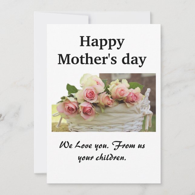 Joyeuse fête des mères | Carte de vacances Fleurs  (Devant)