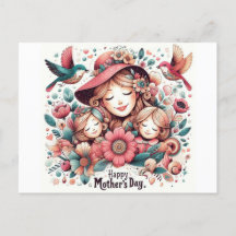 Joyeuse fête des mères Cartes postales de voeux