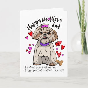 Joyeuse fête des mères de votre Carte Shih Tsu Pup