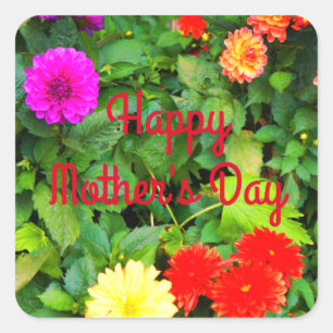Joyeuse fête des mères Divers Stickers Dahlias #1-