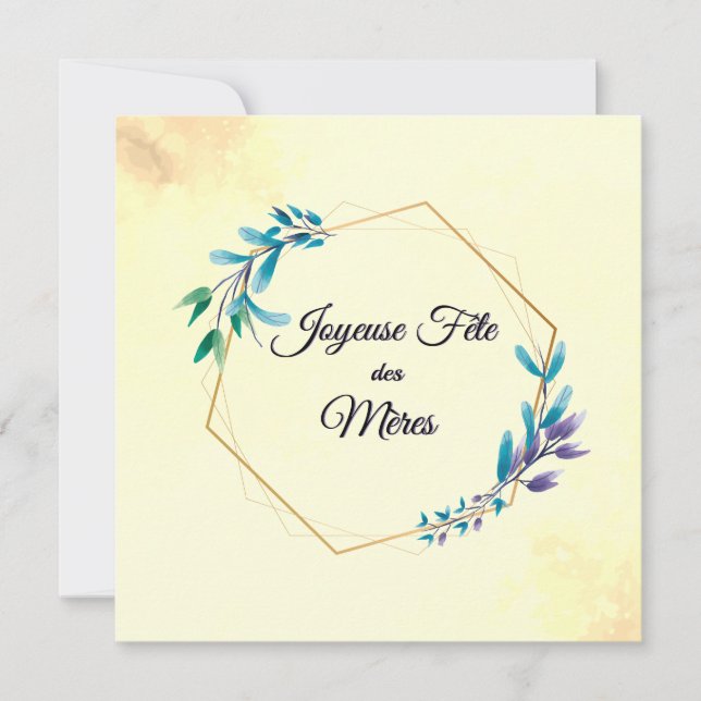 Joyeuse Fete des Meres | Happy Mother's Day Karte (Vorderseite)