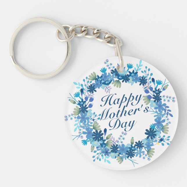 Joyeuse Fête des Mères Hiver Floral Porte - clé Wr (Devant)