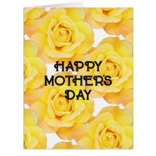 Joyeuse Fête des Mères Jaune Floral Custom Text 20