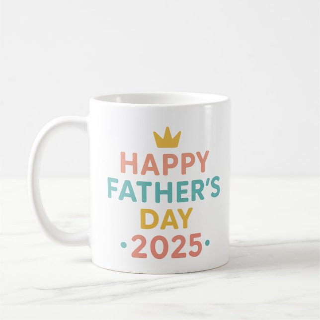 Joyeuse fête des pères 2025 Café Mug Cute Papa Cad (Gauche)
