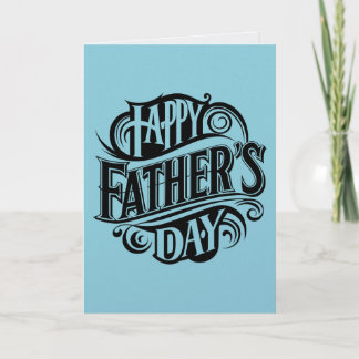 Joyeuse Fête des Pères Carte de Vœux Bleue
