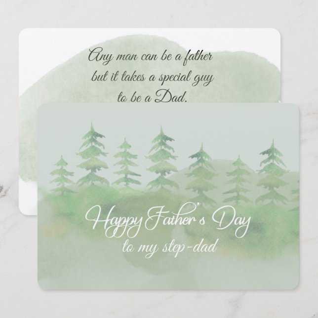 Joyeuse Fête des Pères pour beau-père carte (Devant / Derrière)