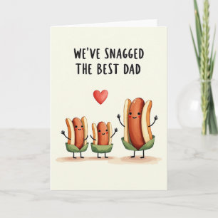 Joyeuse Fête des Pères Saucisse Carte de Famille