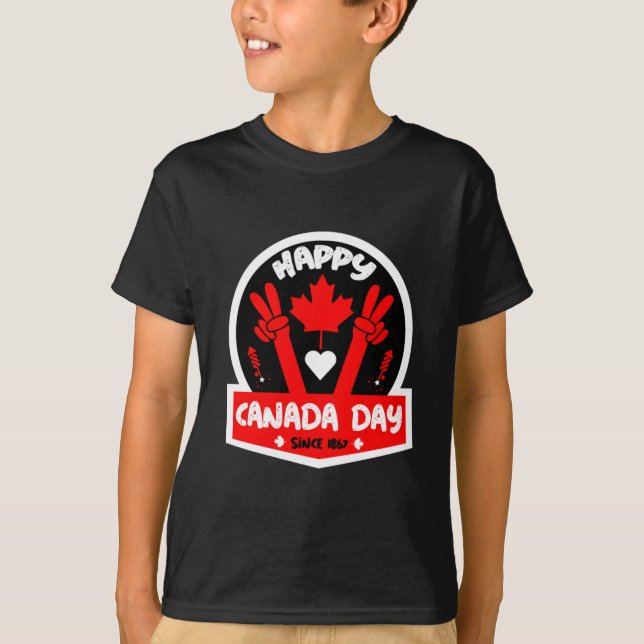 Joyeuse fête du Canada 1er juillet T-shirt (Devant)