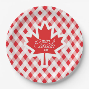 Joyeuse fête du Canada. Assiette en carton