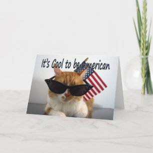 Joyeuse fête du Travail Carte de vœux Cool Cat ave