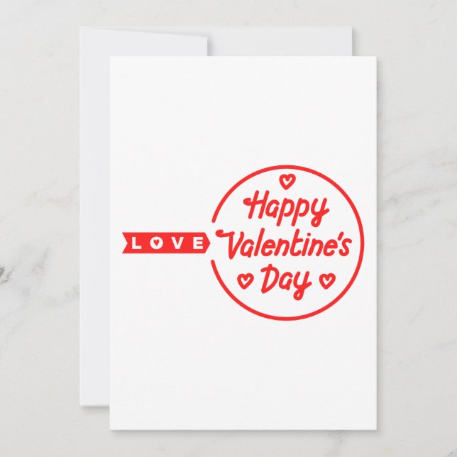 Joyeuse Invitation de la Saint-Valentin Amour (Devant)