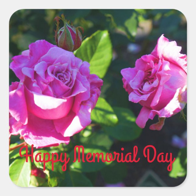 Joyeuse Journée commémorative - Stickers Rose de l (Devant)