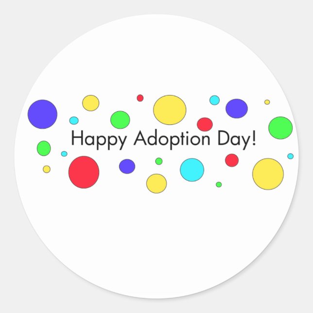 Joyeuse journée d'adoption ! Autocollant (Devant)