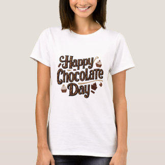 Joyeuse journée de chocolat, Typographie T-shirt D