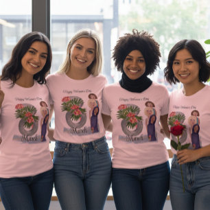 Joyeuse Journée des femmes   T-Shirt Rose 8 Mars