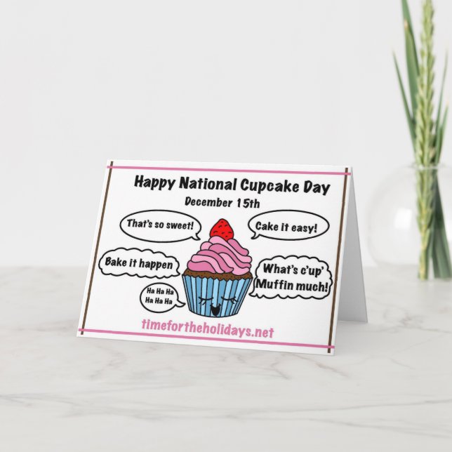 Joyeuse Journée nationale du cupcake - Carte de re (Devant)