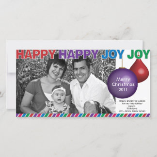 Joyeuse Joy Joy Carte de Noël