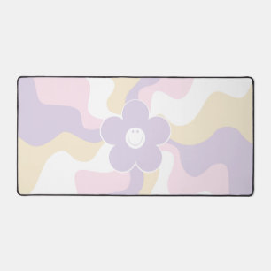 Joyeuse marguerite rétro - rose pastel, jaune et v