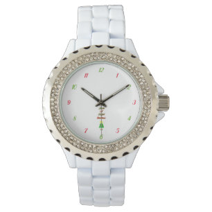 Joyeuse montre en strass féminin de Noël